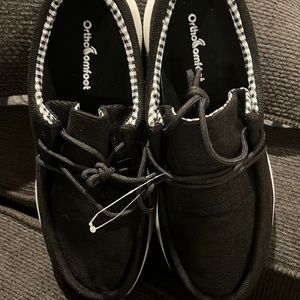 OrthoComfoot Men's Slip On Shoes with Arch Support, Orthopedic Boat Shoes